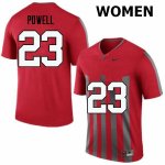 NCAA Ohio State Buckeyes Women's #23 Tyvis Powell Throwback Nike Football College Jersey YSZ4345SN